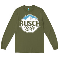 Army Green busch latte Long Sleeve Tee - artisFamous