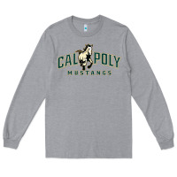 Heather Grey cal poly mustangs Long Sleeve Tee - artisFamous