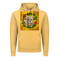 Vintage Mustard christmas charolais cow face Vintage Hoodie - LillyAllenDesigns