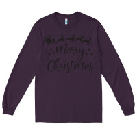 Plum merry christmas Long Sleeve Tee - artisFamous