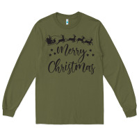 Army Green merry christmas Long Sleeve Tee - artisFamous