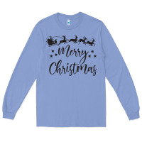 Colony Blue merry christmas Long Sleeve Tee - artisFamous