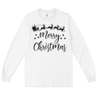 White merry christmas Long Sleeve Tee - artisFamous