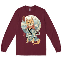 Burgundy shiba inu dog japan Long Sleeve Tee - artisFamous