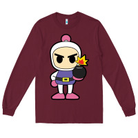 Burgundy bomberman Long Sleeve Tee - artisFamous