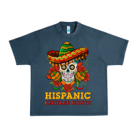 Midnight Navy sombrero skull heritage Urban Heavy Tee - BundleAndBundleShop