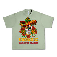 Oil Green sombrero skull heritage Urban Heavy Tee - BundleAndBundleShop