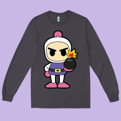 Bomberman Long Sleeve Tee Designed By Artisfamous
