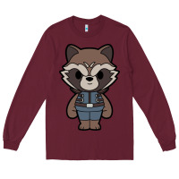 Burgundy rocket racoon chibi Long Sleeve Tee - artisFamous