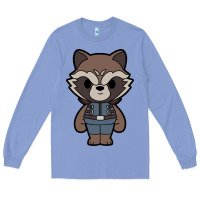 Colony Blue rocket racoon chibi Long Sleeve Tee - artisFamous