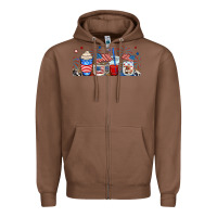 Chestnut 4th of july coffe cups Zipper Hoodie - RanaPortraitStore