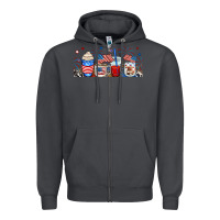 Smoke 4th of july coffe cups Zipper Hoodie - RanaPortraitStore