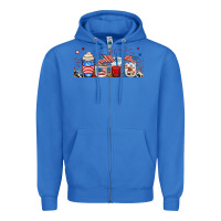 True Royal 4th of july coffe cups Zipper Hoodie - RanaPortraitStore