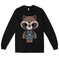 Black rocket racoon chibi Long Sleeve Tee - artisFamous