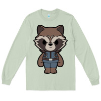 Matcha rocket racoon chibi Long Sleeve Tee - artisFamous