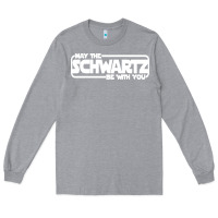 Heather Grey may the schwartz be with you Long Sleeve Tee - artisFamous