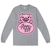Heather Grey pig piggy costume Long Sleeve Tee - artisFamous