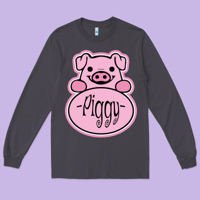 Pig Piggy Costume Long Sleeve Tee Designed By Artisfamous