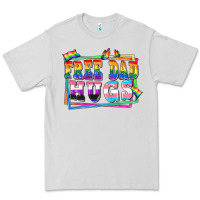 Dove Grey Free dad hugs pride Premium Tee - FaDigitalArtStudio