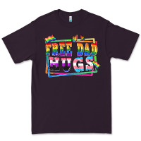 Plum Free dad hugs pride Premium Tee - FaDigitalArtStudio