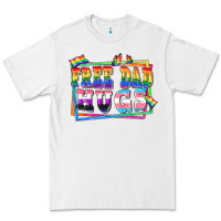 White Free dad hugs pride Premium Tee - FaDigitalArtStudio