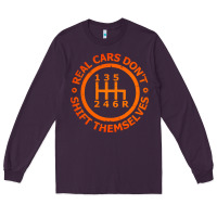 Plum real cars dont shift themselves Long Sleeve Tee - artisFamous