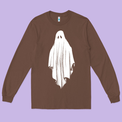 Sheet Ghost Long Sleeve Tee Designed By Artisfamous