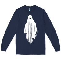 Navy sheet ghost Long Sleeve Tee - artisFamous