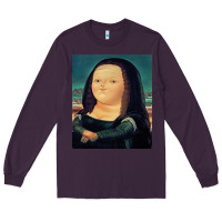 Plum fernando botero mona lisa Long Sleeve Tee - artisFamous