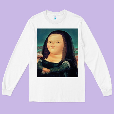 Fernando Botero Mona Lisa Long Sleeve Tee Designed By Artisfamous