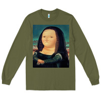 Army Green fernando botero mona lisa Long Sleeve Tee - artisFamous