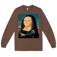 Chestnut fernando botero mona lisa Long Sleeve Tee - artisFamous