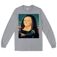 Heather Grey fernando botero mona lisa Long Sleeve Tee - artisFamous