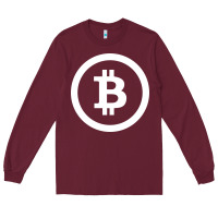 Burgundy bitcoin Long Sleeve Tee - artisFamous
