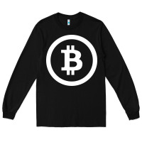 Black bitcoin Long Sleeve Tee - artisFamous