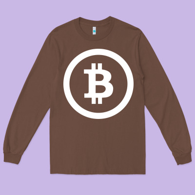 Bitcoin Long Sleeve Tee Designed By Artisfamous