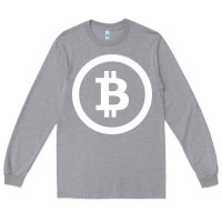 Heather Grey bitcoin Long Sleeve Tee - artisFamous