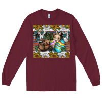 Burgundy easter Long Sleeve Tee - CowhideDigitalArt