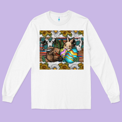 Easter Long Sleeve Tee Designed By Cowhidedigitalart