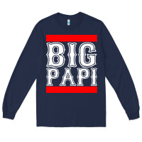 Navy big papi Long Sleeve Tee - artisFamous