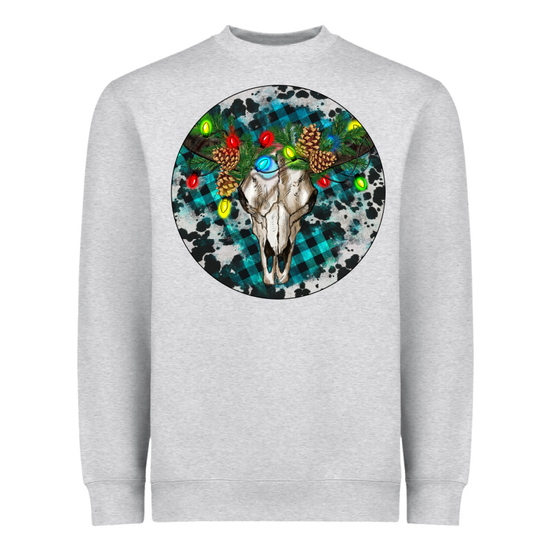 Bull Skull Christmas Heavyweight Sweatshirt by RanaPortraitStore | Teevron