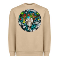 Mushroom Bull Skull Christmas Heavyweight Sweatshirt - RanaPortraitStore