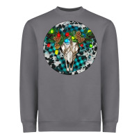 Storm Bull Skull Christmas Heavyweight Sweatshirt - RanaPortraitStore