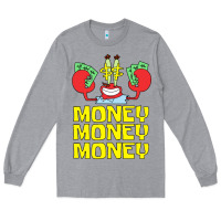 Heather Grey mr krabs love money Long Sleeve Tee - artisFamous