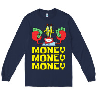 Navy mr krabs love money Long Sleeve Tee - artisFamous