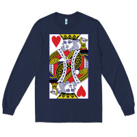 Navy king of hearts Long Sleeve Tee - artisFamous