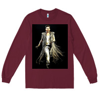 Burgundy adam lambert 01 Long Sleeve Tee - artisFamous