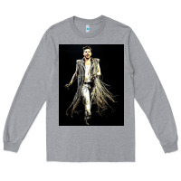 Heather Grey adam lambert 01 Long Sleeve Tee - artisFamous