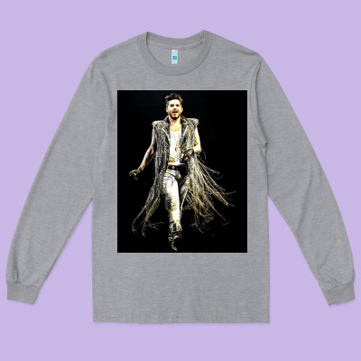 Adam Lambert 01 Long Sleeve Tee Designed By Artisfamous