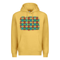 Antique Gold autism awareness background Premium Hoodie - Artiststas